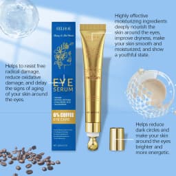 Retinol Eye Serum Coffee Extract Hydrates Dark Circles Moisturizes Dryness Soothes Discomfort Firms Skin Smooths Fine Lines Delicate Eye Care Essence