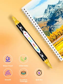 TBC The Best Crafts 108 Colors Dual Tip Acrylic Markers Set, Dual Tip (1mm Fine & 1-5mmDot),Vibrant Pigment, Calligraphy Pens,and Safe Non-Toxic, Perfect for Paper, RockPainting,Stone, Pumpkin,Wood, Egg, Canvas, Fabric, Plastic, DIY Crafts & More