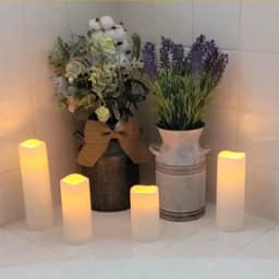 24 pcs LED Flameless Candles with Remote Control - Battery Operated Flickering Pillar Candles for Wedding, Home Decor, Valentine's Day & Christmas