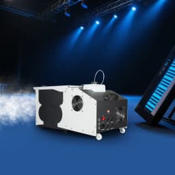 3000W Low‑Lying Fog Machine Ground Smoke Effect Machine Remote & DMX512 Control 110V Stage Fogger for Wedding Party Disco DJ Performance with Wheels
