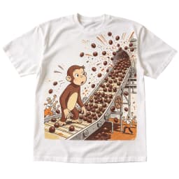 Curious George Ether T-Shirt, Animal Tee, Cartoon Tshirt, Gifts Shirt, Unisex Vintage Graphic Tees Gothic Grunge Y2k Emo Scene Amity Affliction Style Clothes Men Women Streetwear