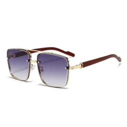 New Vintage Square Sunglasses Women Men Metal Frame Rectangle Sun Glasses Female Eyewear Sunglasses for Male Female Eyeglasses Double beam sunglasses