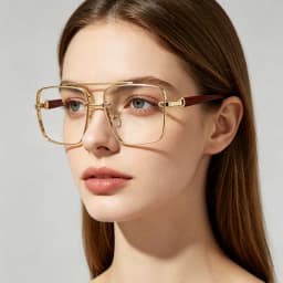 New Vintage Square Sunglasses Women Men Metal Frame Rectangle Sun Glasses Female Eyewear Sunglasses for Male Female Eyeglasses Double beam sunglasses