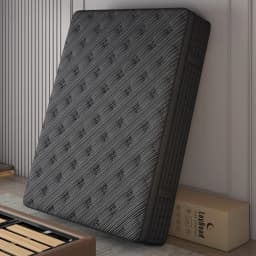 12/14-Inch Black Queen Mattress, Built-In Memory Foam And Individually Pocketed Springs, Available In Twin, Full, Queen And King Mattress Sizes, With Side Handles For Easy Movement, Fiberglass-Free, Odorless, Highly Breathable