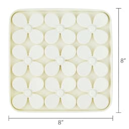 Silicone Shamrock Snuffle Mat, Beige, 8" X 8"
