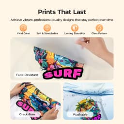 HTVRONT DTF Transfer Film Roll 13' X 328ft, Strong Ink-Absorption DTF Film 100m with Anti-static Print Side & Anti-slip Back Side, Vivid Color & High Transfer Rate for A3 DTF Printer