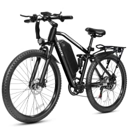 ESKUTE M200F Electric Bike for Adults – 27.5 inch Tire Mountain E-Bike, Brushless Motor, 48V 20.8Ah Removable Battery, Up to 80 Miles, Step Over Commuter E-MTB, Full Suspensions
