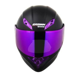 Crown Racing TQ901 Modular Motorcycle Helmet Black/Blue/Purple DOT Certified Street Legal Motorcycle Helmet