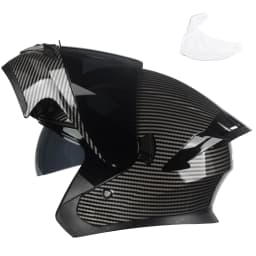 Crown Racing TQ901 Modular Motorcycle Helmet Black/Blue/Purple DOT Certified Street Legal Motorcycle Helmet