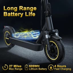 2026 New 10" Adult Electric Scooter 500W Brushless Motor 22Mph Max Speed 28Miles Max Range Double Suspension & Dual Braking Waterproof Smart App Control for Commuting