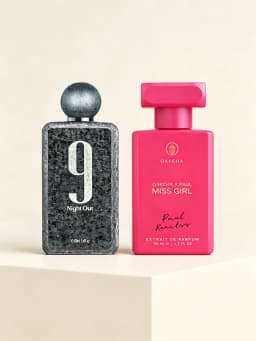 2PCS 9 PM Night Out & Oakcha Miss Girl Extrait De Parfum Gift Set, Unisex Long‑Lasting Oriental Tropical Fruity Fragrance Collection