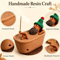 1pc Handmade Bathtub Incense Burner, Creative Smoke Effect Incense Holder, Mini Bathtub Tabletop Decor for Living Room Bedroom Office, Relaxing Home Accent Gift