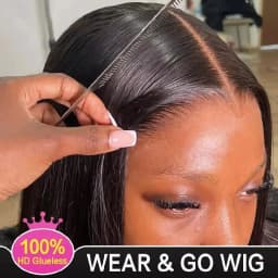Brazilian Hair Straight 7x6 Lace Closure Glueless Wig 7x6 Glueless Wig Human Hair Ready To Wear Pre Cut Wig