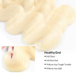 Blonde Bundles Human Hair 30 32 34 36 38 Inch Long Brazilian Raw Weave Bundles 613 Body Wave 1/3/4 Bundles Deals 100% Real Human Hair Extensions for Women Easy To Dye