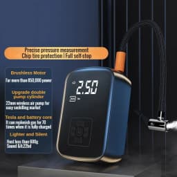 Electric Tire Inflator Portable Air Compressor Pump Digital LCD Display Wireless Cordless Car Tire Pump for Motorcycle Bicycle Boat Ball Inflatable Home Garage Road Trip Travel Emergency Tool Kit for Car Repair