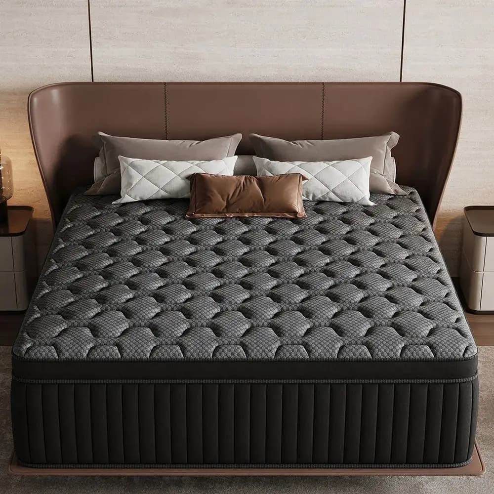 Mattress, 8 10 12 14 Size, Single, Double, King Queen, Large Bed Size, Memory Foam Blend Mattress, With Ergonomic Independent S