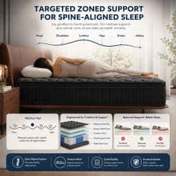 Mattress, 8 10 12 14 Size, Single, Double, King Queen, Large Bed Size, Memory Foam Blend Mattress, With Ergonomic Independent S