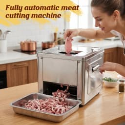 Commercial 850W Stainless Steel Electric Meat Slicer Household Meat Grinder Automatic Fish Vegetable Cutter Fillet Shredded Cut
