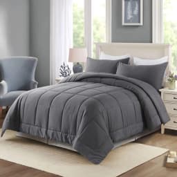 All Season Soft Comforter Set Down Alternative Quilted Blanket 2/3PCS Bedding Set with Pillowcases High Quality Box Stitching Bedspread Lightweight Breathable Duvet Insert for Home Bedroom Twin Queen King
