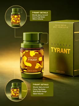 Armaf Odyssey Tyrant Men's EDP, 3.4 oz/100ml, 1 Bottle, Woody Spicy Citrus Long Lasting Cologne, Men's Fragrance Gift, Birthday, Anniversary, Fall, Halloween, Thanksgiving, Black Friday, Christmas, New Year Holiday Gift