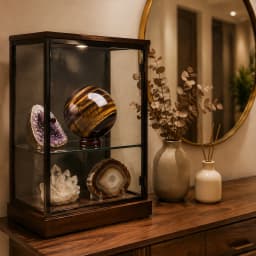 6-7cm Natural Yellow Tiger Eye Crystal Sphere Ball with Wooden Stand Polished Reiki Healing Chakra Stone for Meditation Yoga Feng Shui Home Office Desk Decor Living Room Bookshelf Display Confidence Courage Protection Gift for Women Men Crystal Lover
