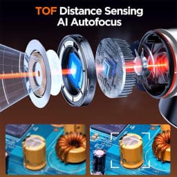 Elikliv EM4K-AF Flex 10.1'' Autofocus Digital Microscope with Arm 4K Soldering Microscopio for Electronics 2000X HDMI Microscope IPS 52MP Watchmaking Magnifier Whole Coin View for Coin Collectors