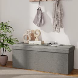Foldable Storage Ottoman, Storage Organizer for Entryway Bedroom Living Room End of Bed Home Furniture