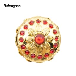 Golden Red Flower Ball Fashion Walking Stick Decorative Stick Cospaly Vintage Party Fashionable Walking Cane Crosier 91cm