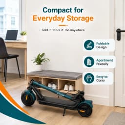 SOFLOW Adult Folding Electric Scooter 350W Motor 25km/h Max Speed 36V 5Ah Battery 8.5 Inch Tire Portable Foldable E‑Scooter for City Commute