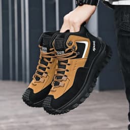 Autumn New High-Top Plus Size Casual Sports Shoes, Outdoor Hiking Boots, Comfortable Thick Sole Lightweight Casual Walking Shoes, Suitable for All-Season Daily Outdoor Activities, Walking And Travel, Mountaineering, Camping Gear