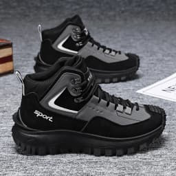 Autumn New High-Top Plus Size Casual Sports Shoes, Outdoor Hiking Boots, Comfortable Thick Sole Lightweight Casual Walking Shoes, Suitable for All-Season Daily Outdoor Activities, Walking And Travel, Mountaineering, Camping Gear