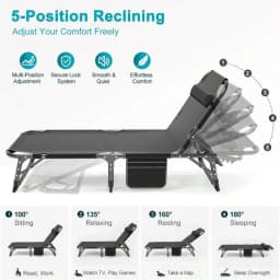 Portable Folding Camping Cot Bed, Heavy Duty Sleeping Platform for Adults Kids, Compact Travel Bed for Camping Hiking Beach Patio, Sturdy Steel Frame with Breathable Fabric, No Assembly Required, Easy Setup Carry with Storage Bag, Weight Capacity 330 440