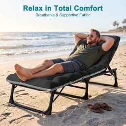 Portable Folding Camping Cot Bed, Heavy Duty Sleeping Platform for Adults Kids, Compact Travel Bed for Camping Hiking Beach Patio, Sturdy Steel Frame with Breathable Fabric, No Assembly Required, Easy Setup Carry with Storage Bag, Weight Capacity 330 440