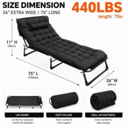 Portable Folding Camping Cot Bed, Heavy Duty Sleeping Platform for Adults Kids, Compact Travel Bed for Camping Hiking Beach Patio, Sturdy Steel Frame with Breathable Fabric, No Assembly Required, Easy Setup Carry with Storage Bag, Weight Capacity 330 440