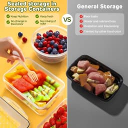 40-Piece Food Storage Containers, Leakproof, Reusable, Safe for Microwave/Dishwasher, Meal Prep & Kitchen Organization