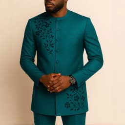 2Piece Sets Mens Outfit Embroidered Pocket Long Sleeve Top Pants Men's Wedding Suit Business Ethnic Casual Wear Tee Shirt Homme