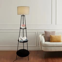 Floor Lamp, Floor Lamp with Shelves, Floor Lamp with 3-Tier Shelves