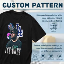 Retro 90s Ice Cube LA West Coast Rapper Graphic Shirt Men Women Y2K Vintage Style Casual Cotton Top