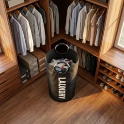 Zoyiancy Black 90L Foldable Laundry Hamper, Large Capacity Tall Oxford Fabric Clothes Basket with Aluminum Handles, Space Saving Storage Organizer