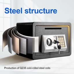 Home Safe Deposit Box Secure Storage for Cash, Jewelry & USD Documents Anti-Theft Piggy Bank & Home Security Safe for Valuables & Important Papers – Reliable Personal Safe to Protect Your Valuables Digital Lock Safe Decor Electronic Wall Ornaments Fa