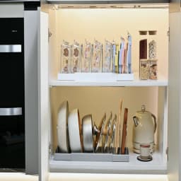 2 Pack Pots and Pans Organizer Under Cabinet, 22" Expandable Food Storage Container Lid Organizers with 9 Adjustable Dividers Pot and Pan Lid Holders Rack Inside Cabinet/Countertop(White)
