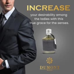 Men Dumont Nitro Black Pour Homme Eau De Parfum 100ml, Premium Leather Wrapped Bottle, Long-Lasting Woody Oriental Scent for Daily Wear & Gifting