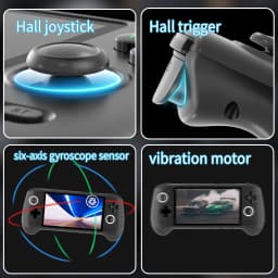 Anbernic RG556 Handheld Games Console 5.48'' AMOLED 1080*1920 Screen Android 5500mAh Hall Joystick Hall Trigger Portable Video Games Player Supports 1080p Display Port Output,AI Assistant,Streaming