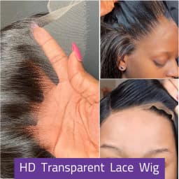 26 46 Inch 200% Density 13x4 13x6 HD Transparent Lace Frontal Wig Body Wave Human Hair Brazilian Pre Plucked 7x6 360 Full Lace Closure Wigs For Women