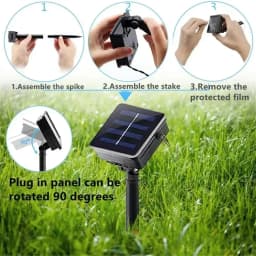 New 1 Pack of 100 LED Solar String Lights. Waterproof Tubular Rope Lights for Outdoor Gardens. The Fairy Wreath Lights Are Powered by Solar Energy and Are Perfect for Christmas Parties, Festivals, and Outdoor Landscape Decoration.