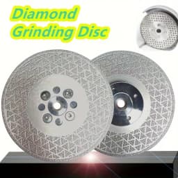 1Set M14 Double Sided Vacuum Brazed Diamond Grinding Disc for Marble Concrete Ceramic Tiles