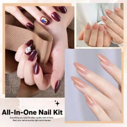 Ovanlee All-in-One Gel Nail Polish Kit – Complete Starter Set with Mini UV/LED Lamp, 2 Colors (10ml), Base & Top Coat, Primer Bonder & Nail Files for Salon-Quality DIY Manicure at Home
