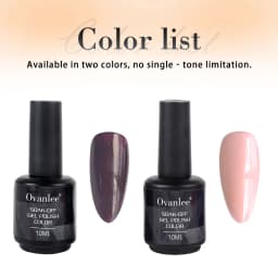 Ovanlee All-in-One Gel Nail Polish Kit – Complete Starter Set with Mini UV/LED Lamp, 2 Colors (10ml), Base & Top Coat, Primer Bonder & Nail Files for Salon-Quality DIY Manicure at Home