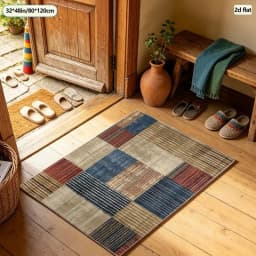 1 Piece of Patchwork Geometric Pattern Woven Carpet, Soft and Comfortable, Suitable for All Seasons, Easy to Maintain, Ideal for Home Decor, Suitable for Living Room, Bedroom, Dining Room, Perfect for Autumn and Winter, Adding a Stylish Touch to Cozy Spaces.