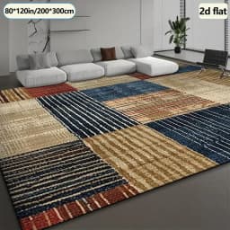 1 Piece of Patchwork Geometric Pattern Woven Carpet, Soft and Comfortable, Suitable for All Seasons, Easy to Maintain, Ideal for Home Decor, Suitable for Living Room, Bedroom, Dining Room, Perfect for Autumn and Winter, Adding a Stylish Touch to Cozy Spaces.